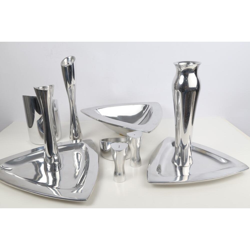 Nobe Silver Plated Set Vase Candle Holders Wine Rack Plates & Bowl Décor Holiday